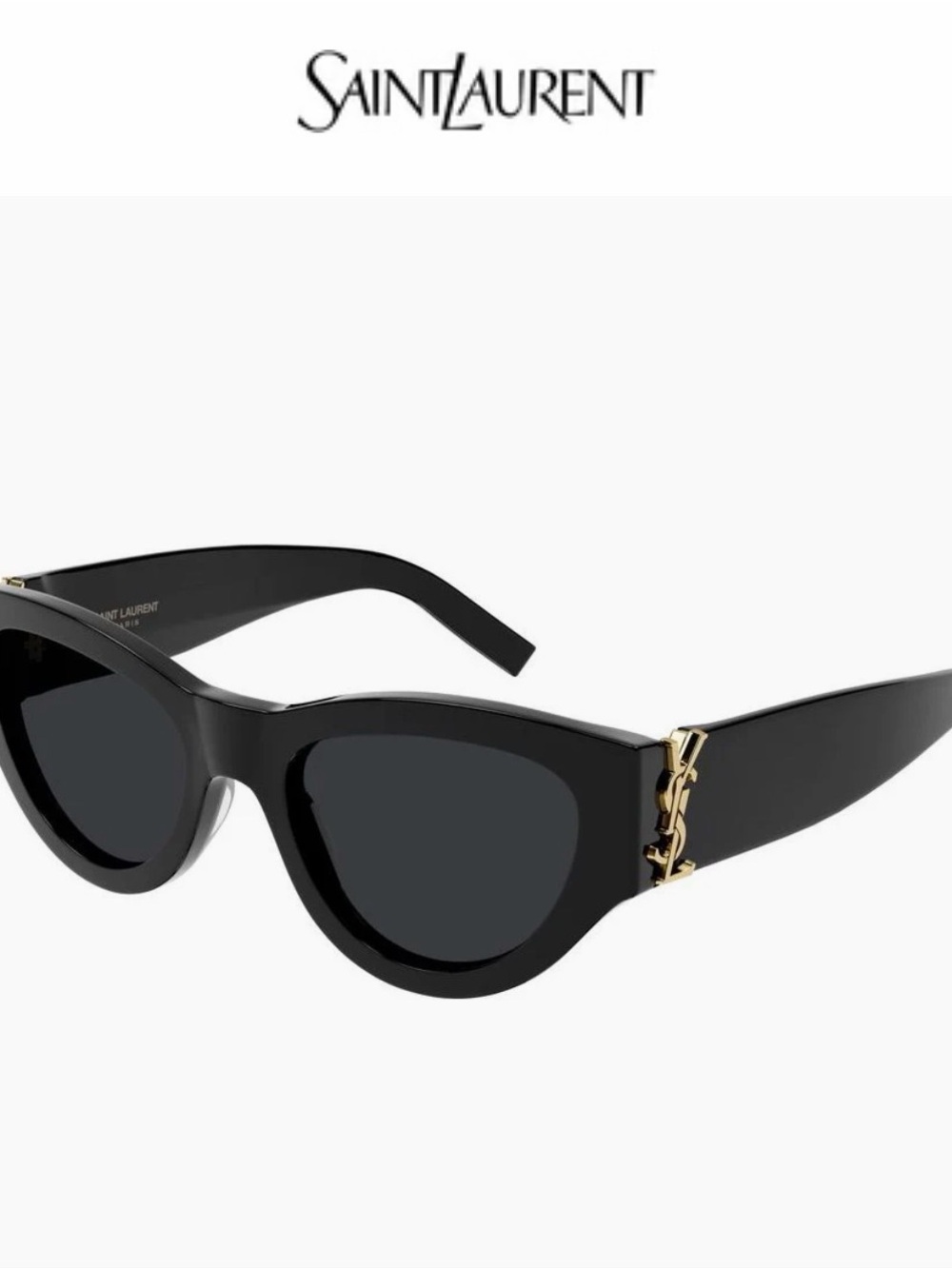 YSL Black Cat-Eye Sunglasses with Matching Case